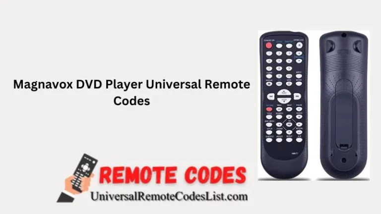 Magnavox DVD Player Universal Remote Codes