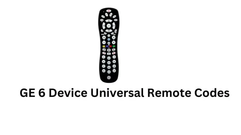 GE 6 Device Universal Remote Codes