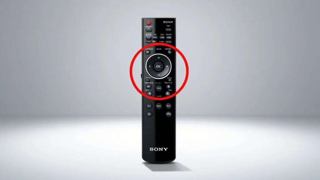 Sony universal remote with model number highlighted.