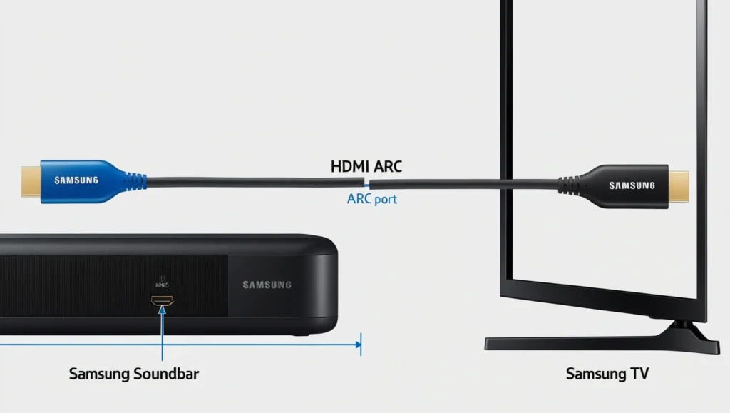 Samsung TV and soundbar connection