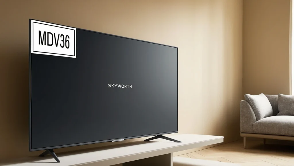 Skyworth TV model number location