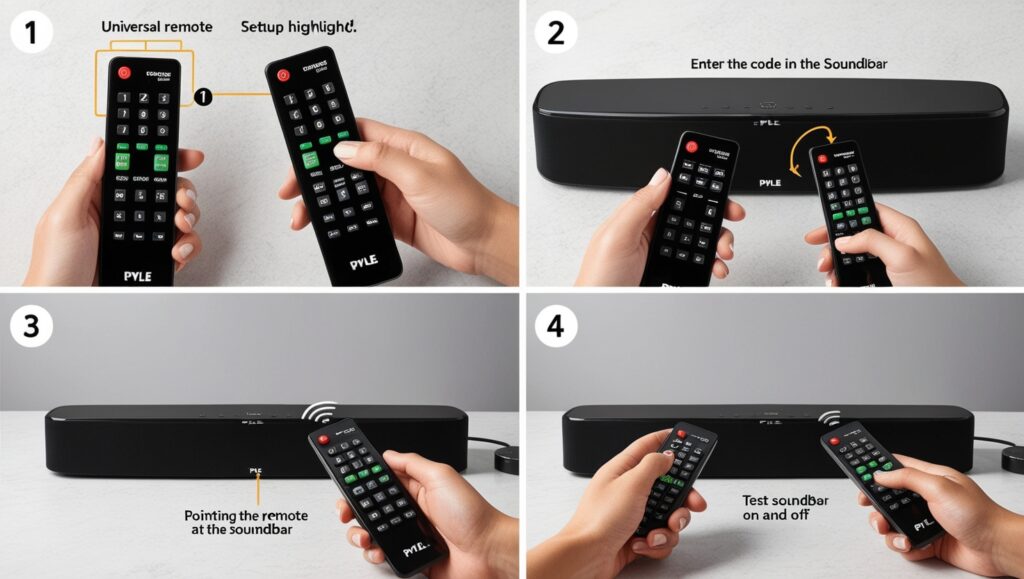 Programming universal remote for Pyle soundbar