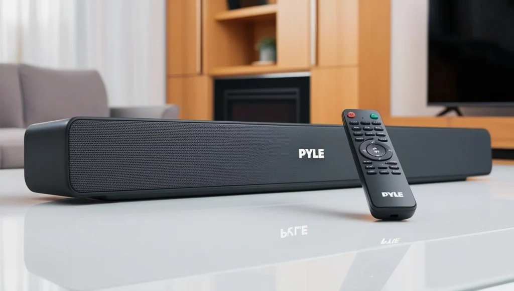 Pyle soundbar with remote control